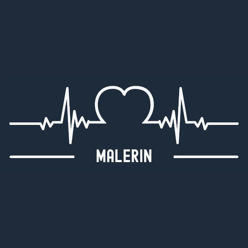 Malerin Herzschlag Herz EKG Malerei Beruf