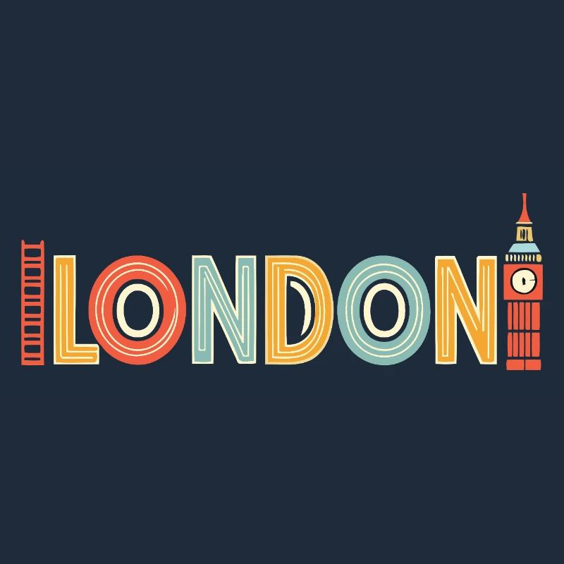Londres rétro multicolore