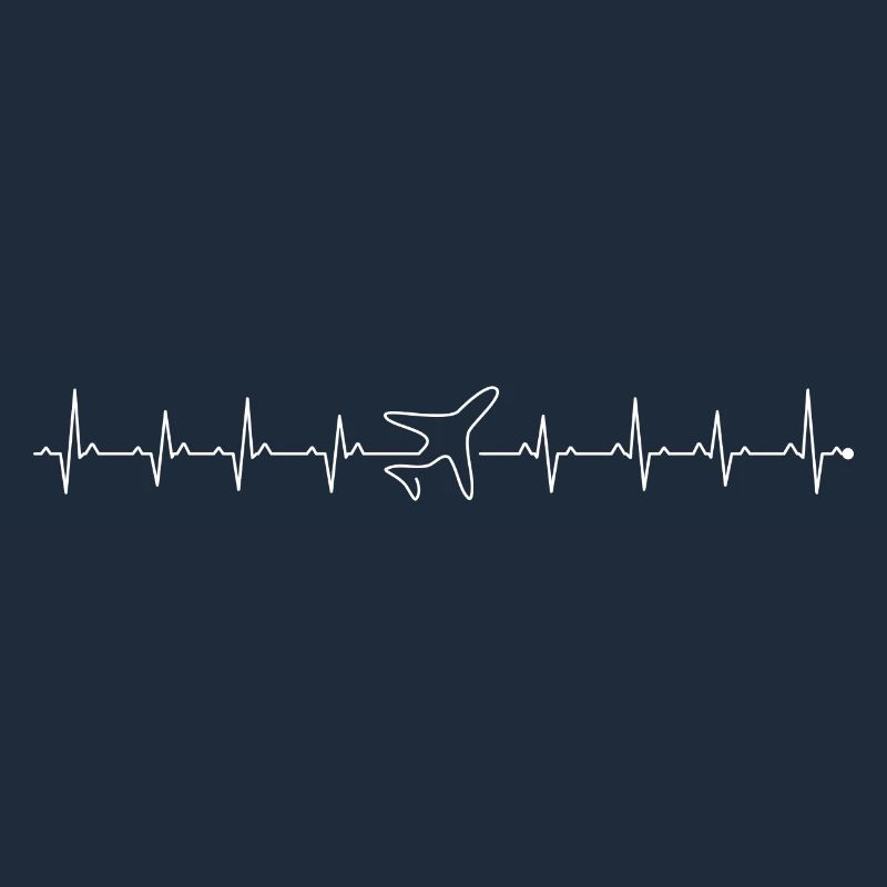 Aviation Heartbeat Line Design