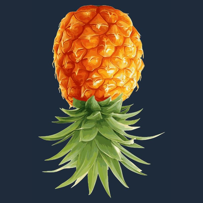 Ananas steht Kopf