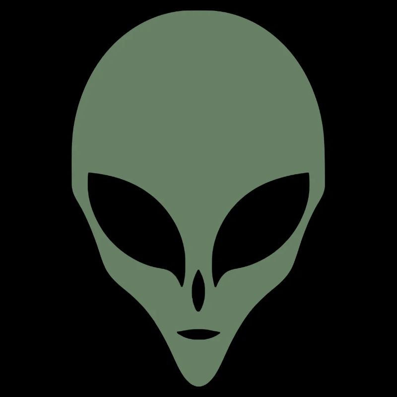 Alien Silhouette Head Face