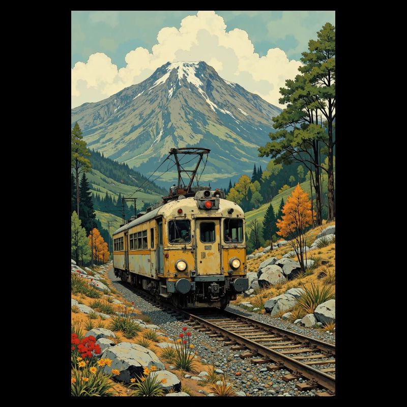 Image de train rétro