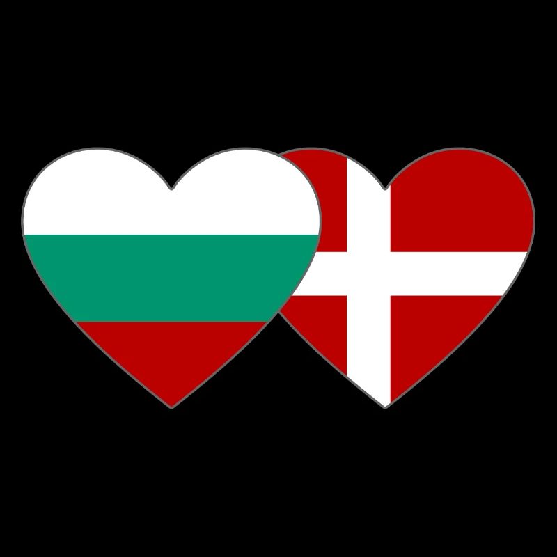 Bulgaria Denmark flag heart