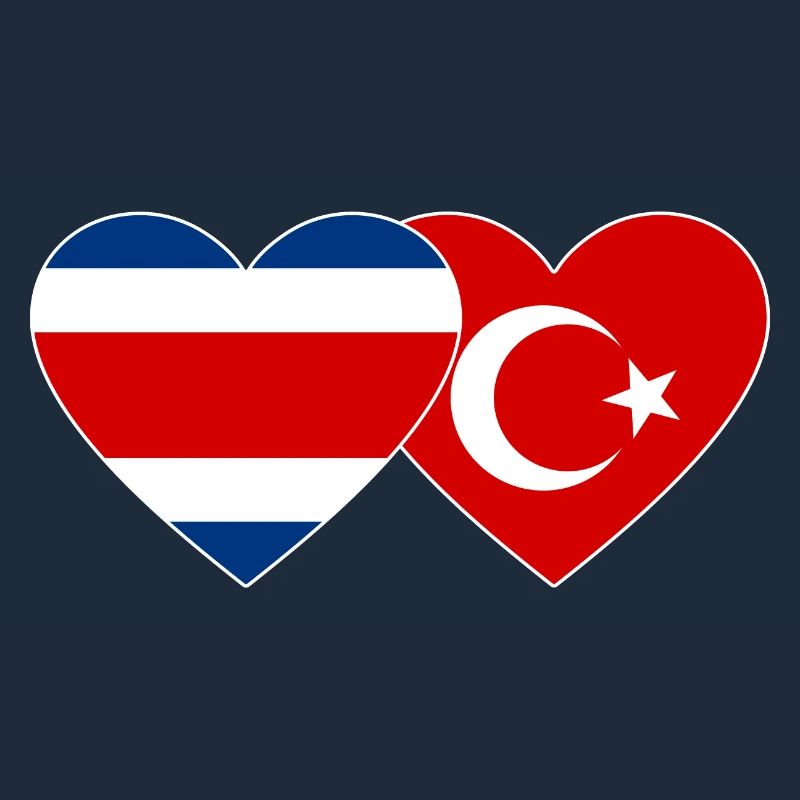 Coeur de drapeau de dinde du Costa Rica