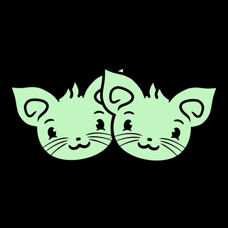 Zwei Glückliche Katzen 2 Freunde Pärchen Team Paar