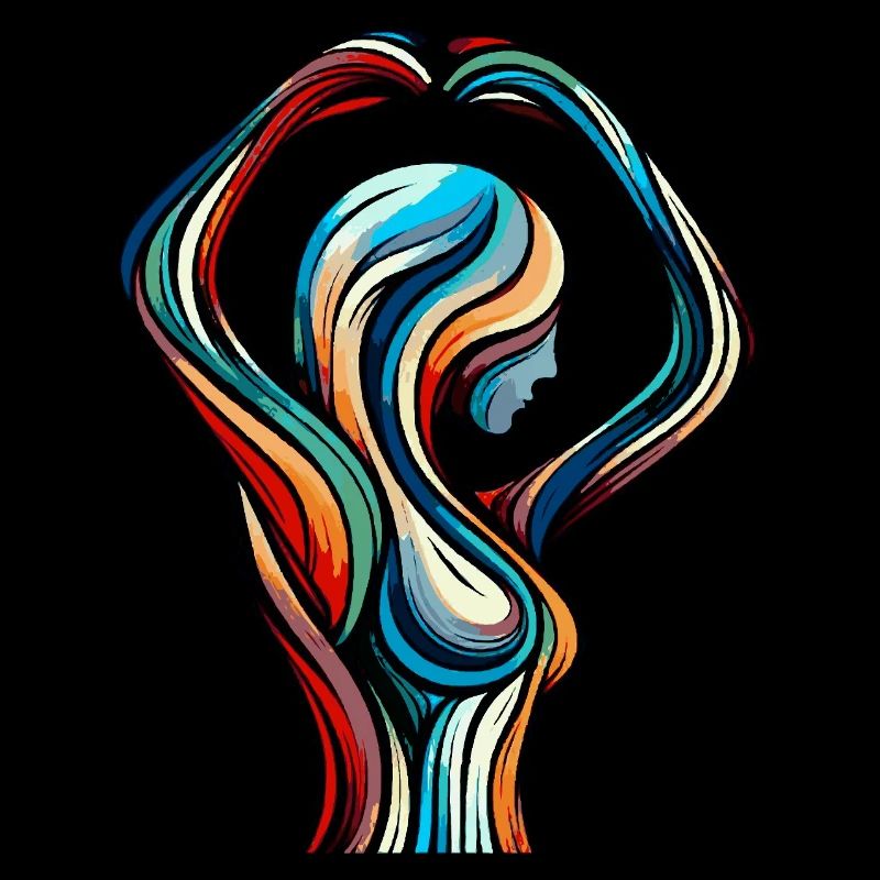 Bunte Frau