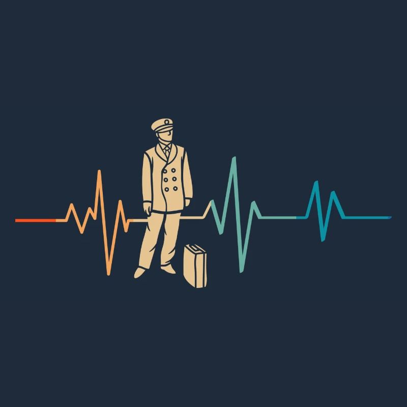 Heartbeat Retro Train Driver