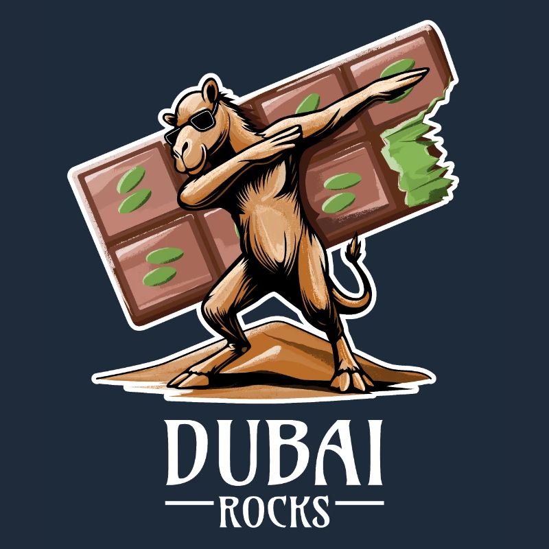 Dubai Rocks - Cool Dabbing Dromedary Design