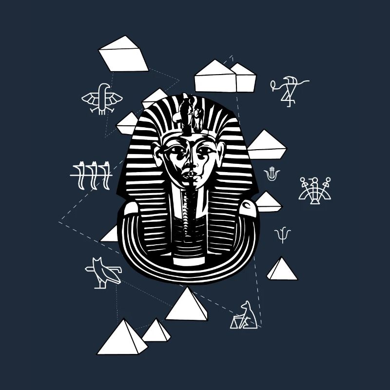 Ancient Egyptian symbols pharaoh and hieroglyphs