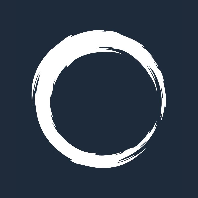 Circle line icon white