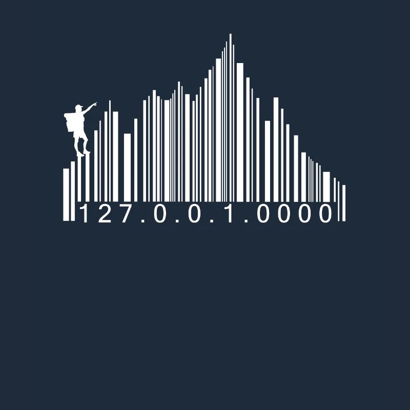 Barcode mountains code hiking hiker barcode