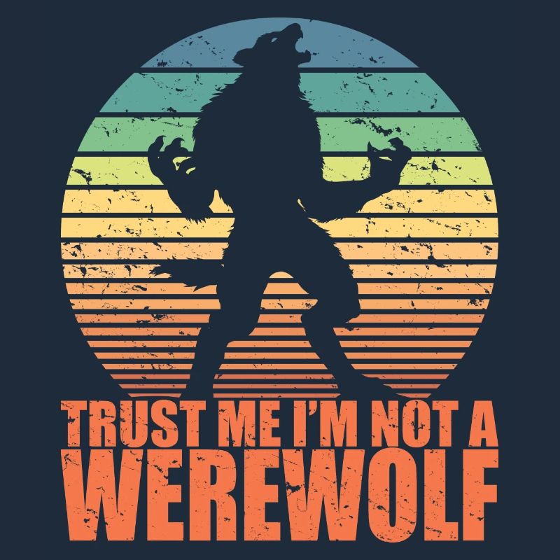 Spaß Scary Werwolf Retro Halloween Süßes oder Saures