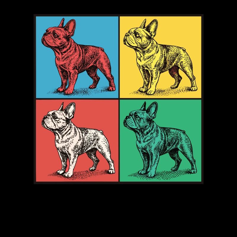 Bouledogue français Pop Art Design