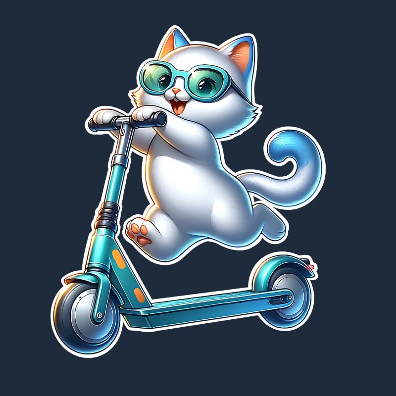 E-Scooter E-Roller Katze Scooter