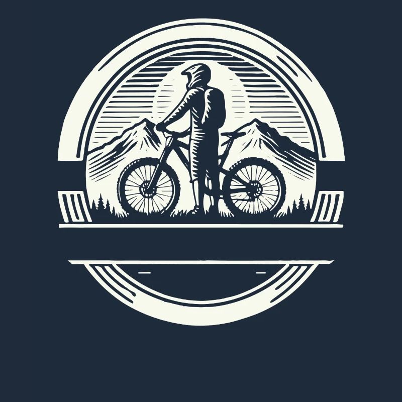 vélo de montagne cycliste texte auto-conception