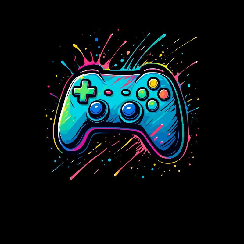 Colored Splash Gamer Controller