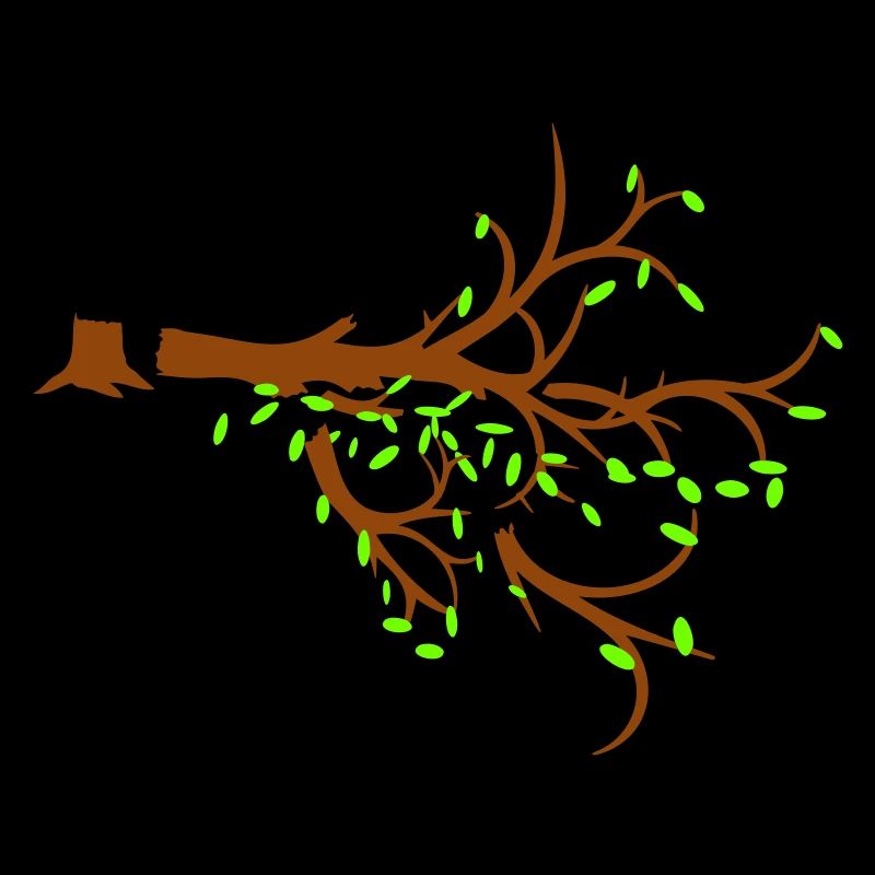 Felled Lumberjack Tree Forest Sapling Silhouette