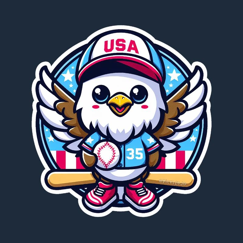Patriotic Eagle - Baseball USA