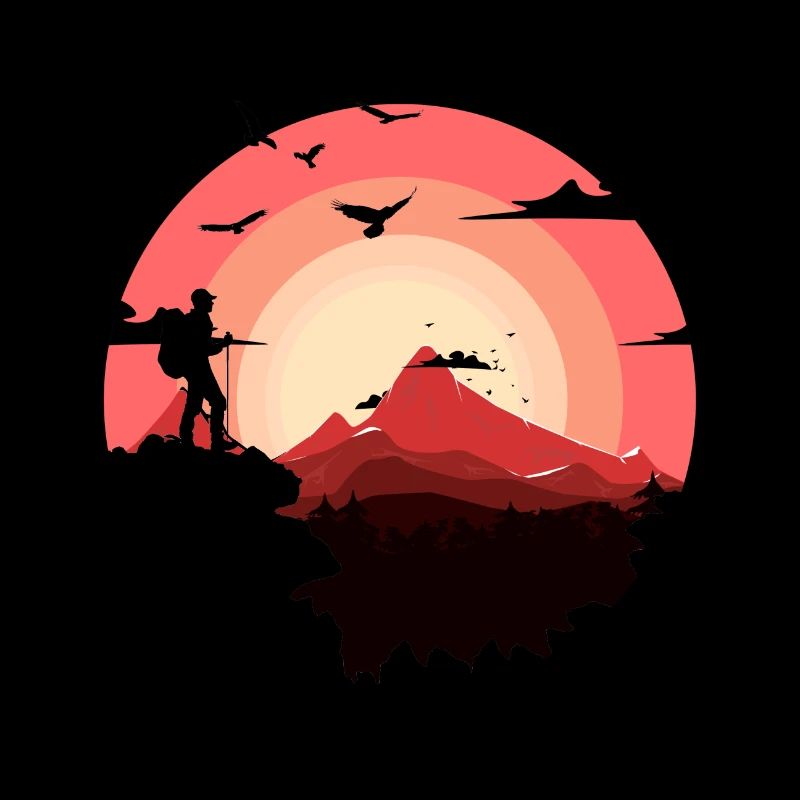 Sunset climbing