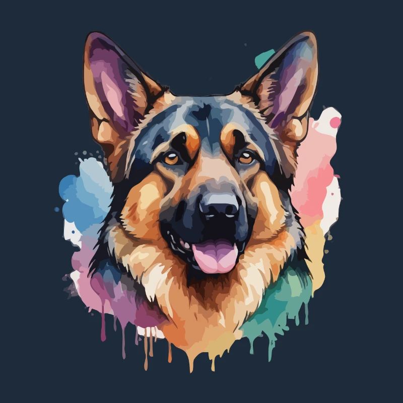 Deutscher Schäferhund Cool Colorful Deutscher Schäferhund