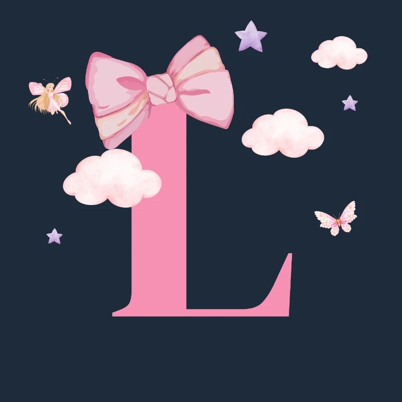 Letter l Pink Clouds
