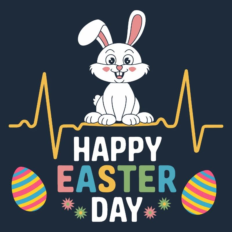 Happy Easter Day Bunny Easter Eggs