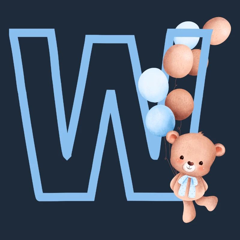 Buchstabe w Blauer Bär