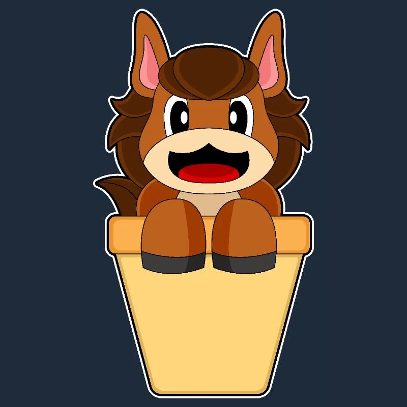 Pferd Eiswaffel
