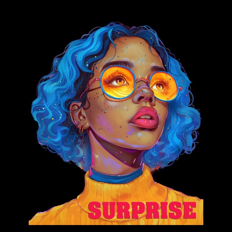 Testo artistico ragazza a sorpresa