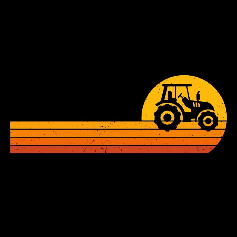 landwirt traktor sunrise bauer trecker