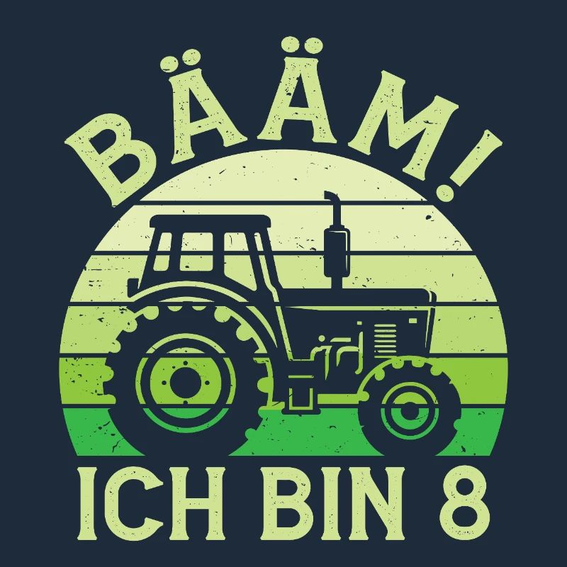 Ich bin 8 Jahre Drei Junge 8. Geburtstag Traktor