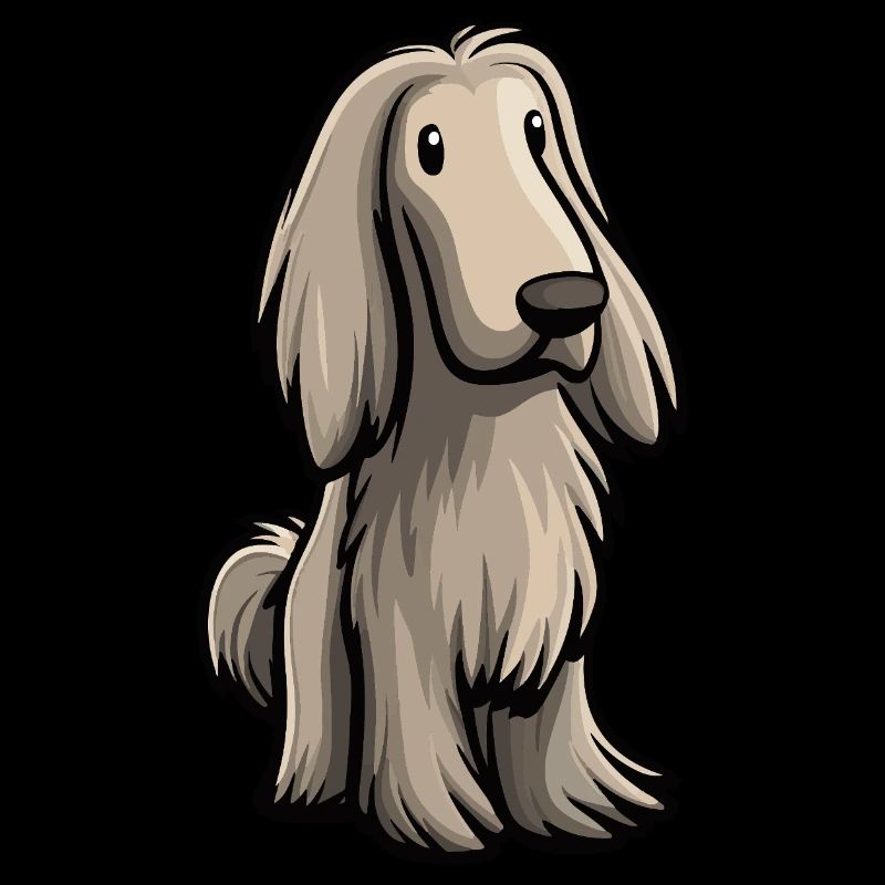 Chien de chasse afghan mignon