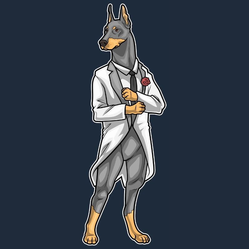Dobermann Bräutigam Sakko Hochzeit