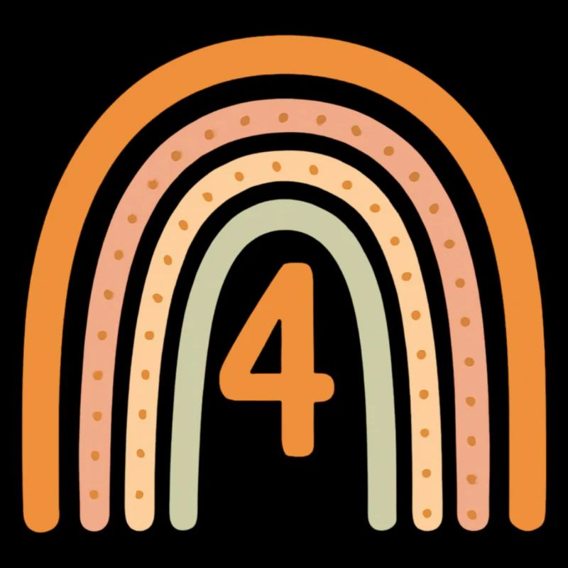 Vierter Geburtstag Regenbogen