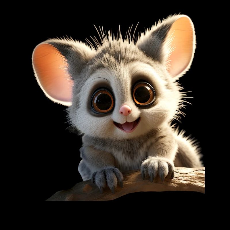 Galago Bush Bébé Singe Galagos Singe Mignon Galago