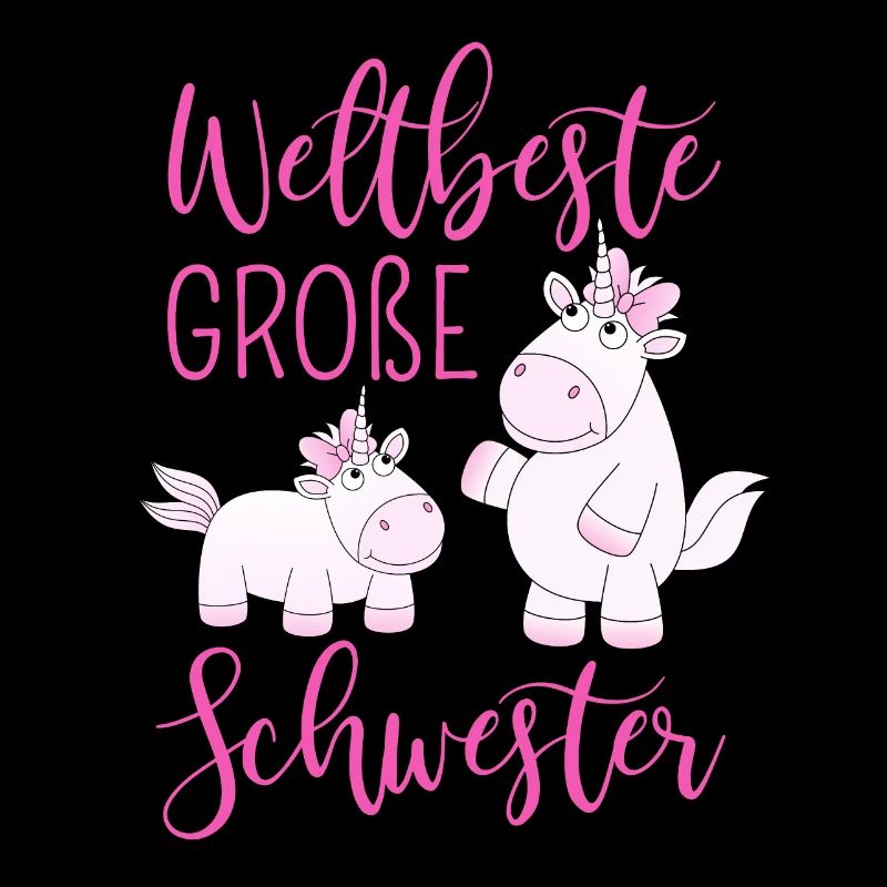 Weltbeste Große Schwester Einhorn Mädchen pink
