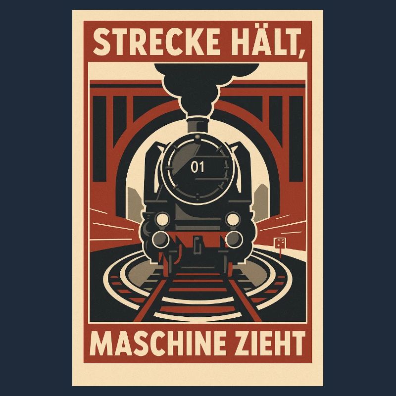 Railway Track Holds Machine Pulls