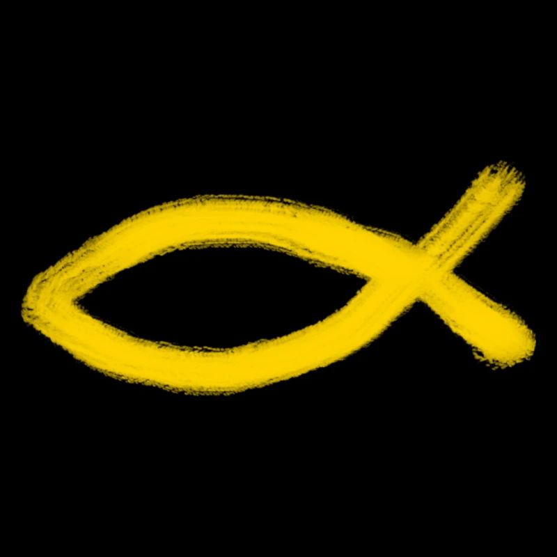 poisson Jésus jaune poisson Ichthys poisson