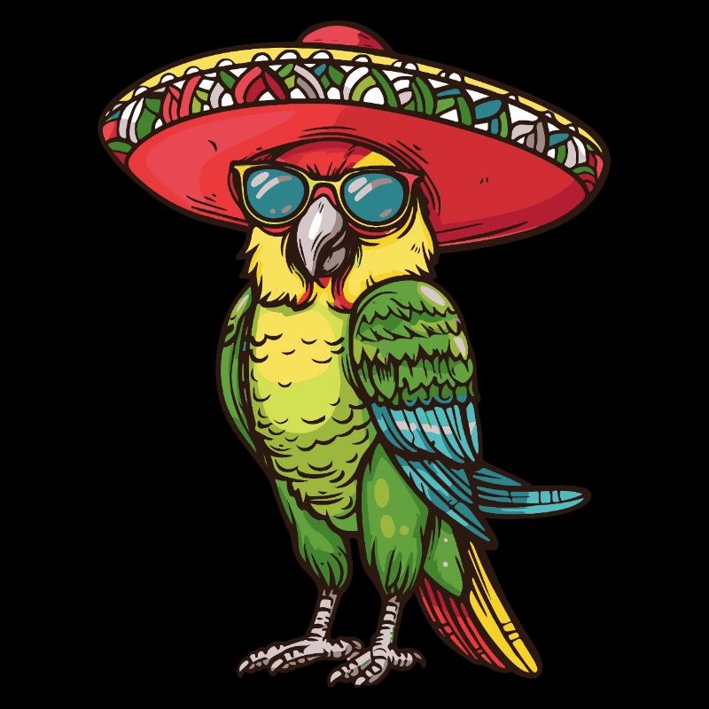Parrot Comic Funny Sombrero