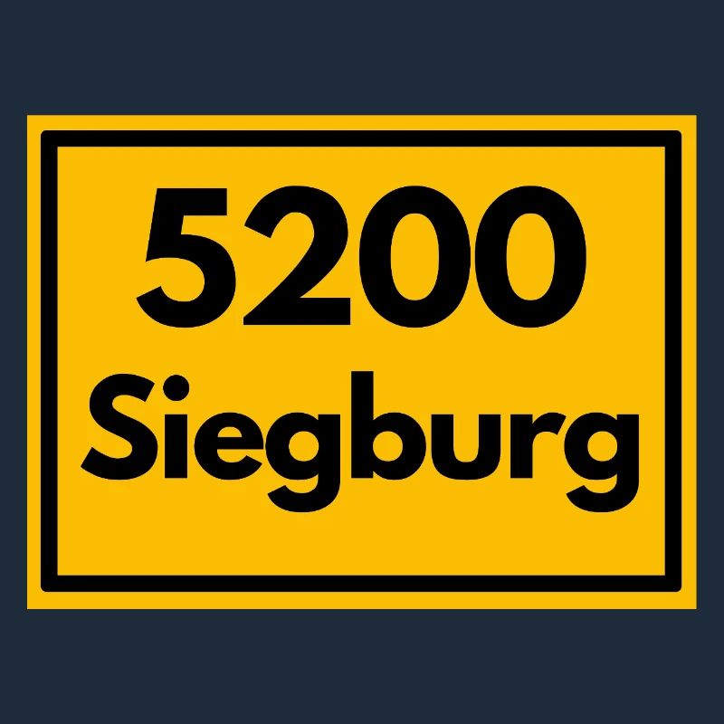 Panneau de lieu - puis rétro ancien code postal 5200 SIEGBURG