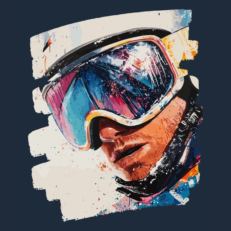 Snowboarder Pulverschnee