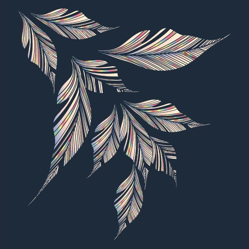 Delicately shimmering, feather-light leaf pattern