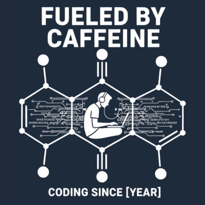 Fueled by Caffeine Coding Shirt | Programmierer