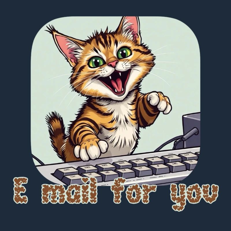 Composition du chat : chaton par courrier sur le PC