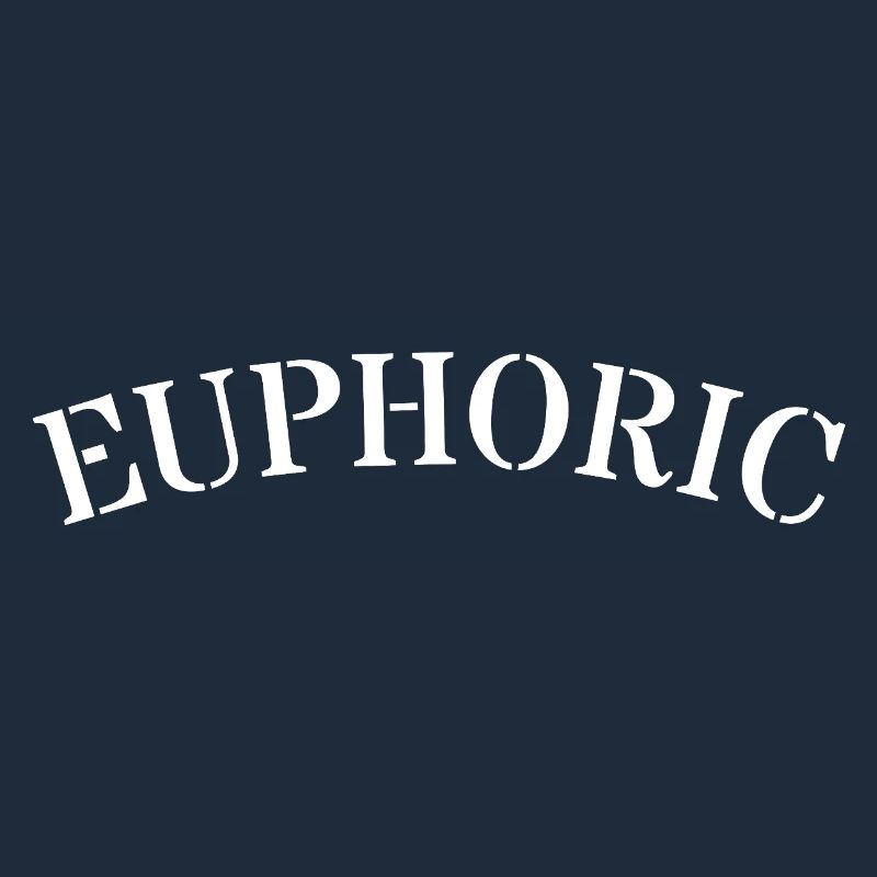 Euphorisch Lebensfreude Minimal Text Design Spruch