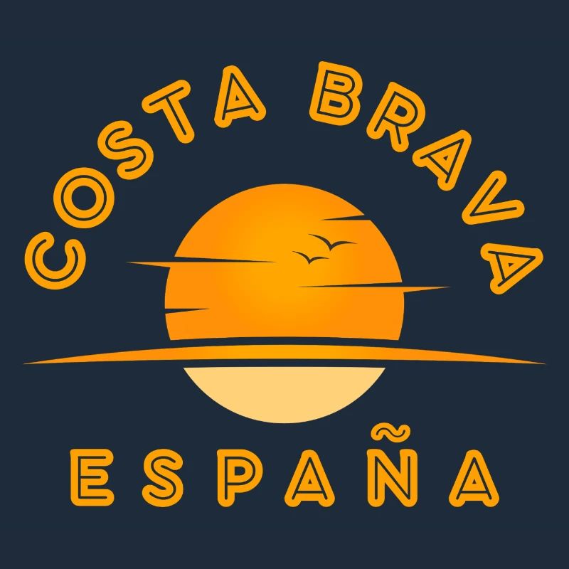Costa Brava España Sunset Logo
