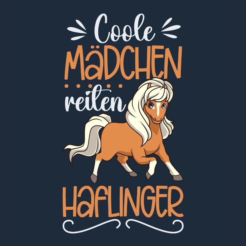 Coole Mädchen reiten Haflinger