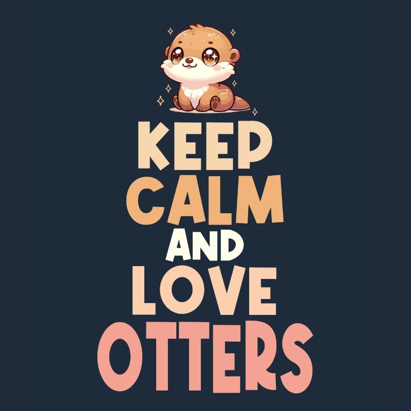 Cute Otter Artwork Featuring Adorable & Funny Keep