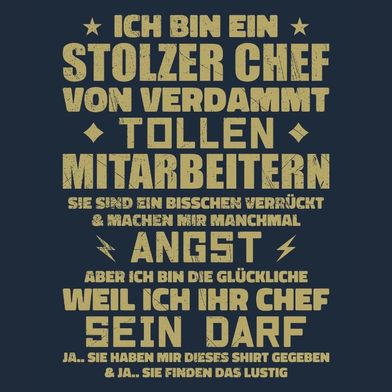 Ein stolzer chef von verdammt tollen mitarbeitern