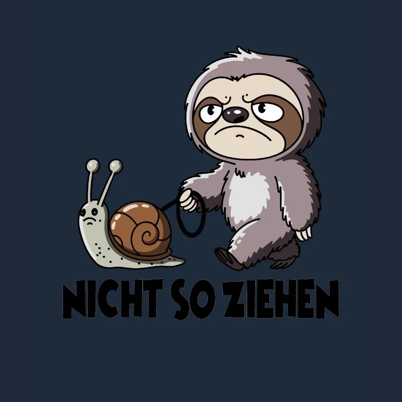 Not so pull sloth with snail humor